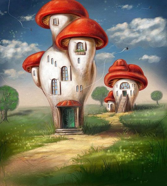 Сказочные грибные домики