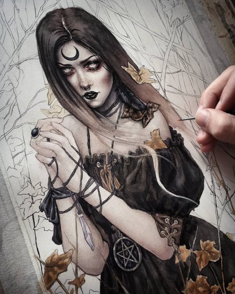 Девочка гот арт