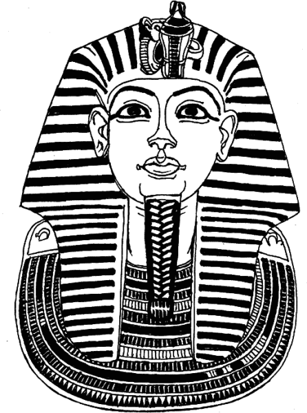 Маска фараона Тутанхамона рисунок