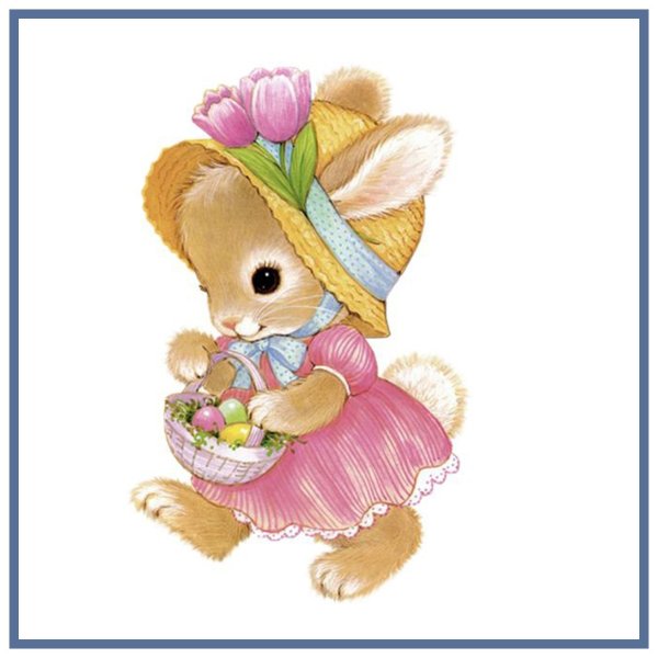 Зайчик для торта для печати