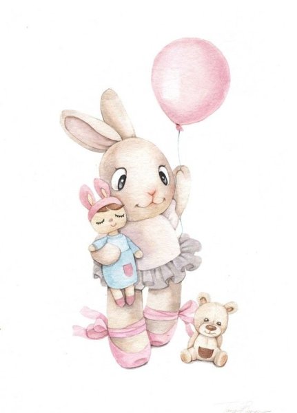 Акварельный Зайка