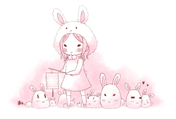 Девочка Зайка для срисовки