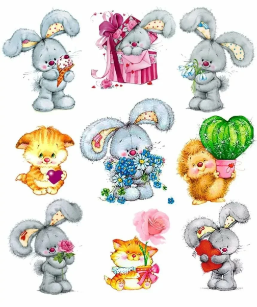 Зайчик акварель