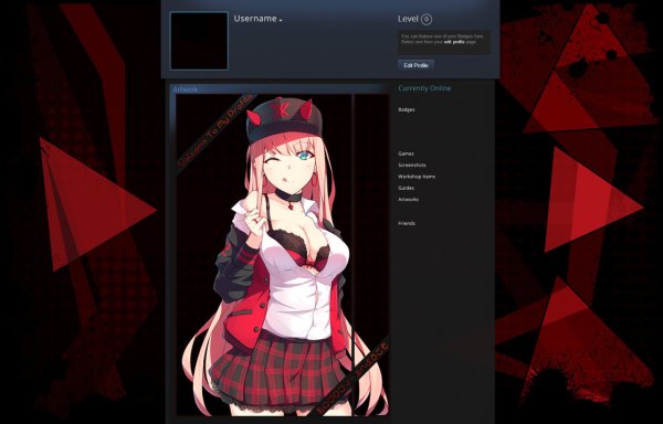 Фон для профиля стим Zero two