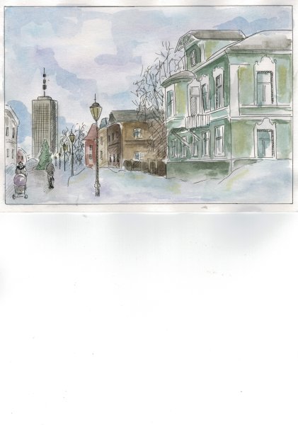 Архангельск улица Чумбарова-Лучинского рисунок