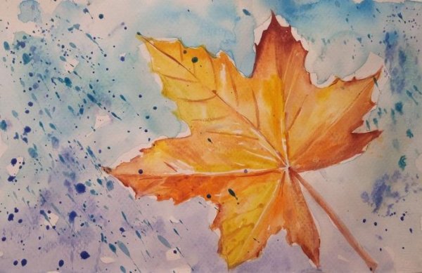 Рисунок на тему осенние листья
