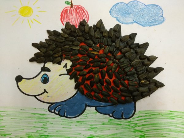 Аппликация Ежик