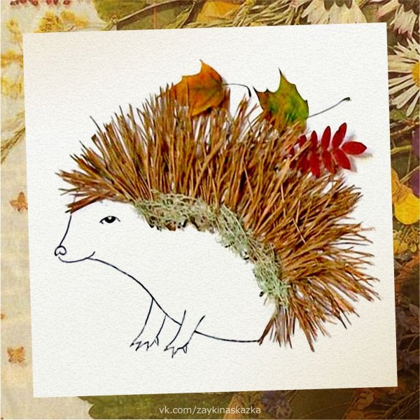 Поделки из гербария для детского сада