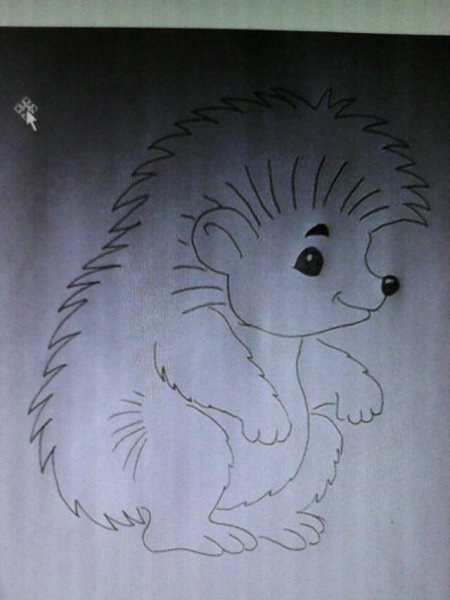 Трафарет ежика для поделки