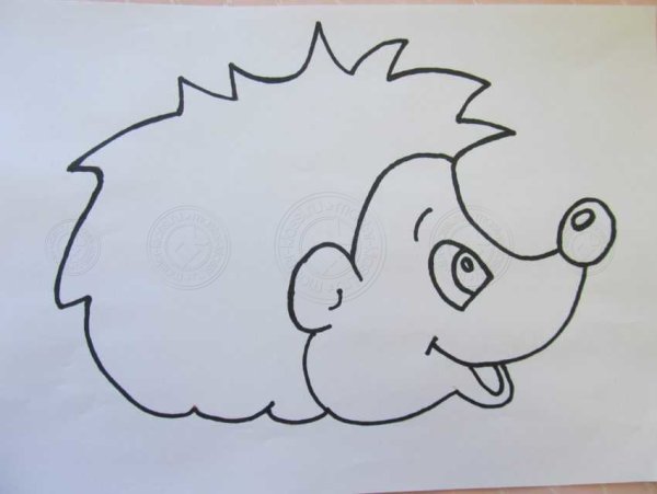 Макет ежика для поделки