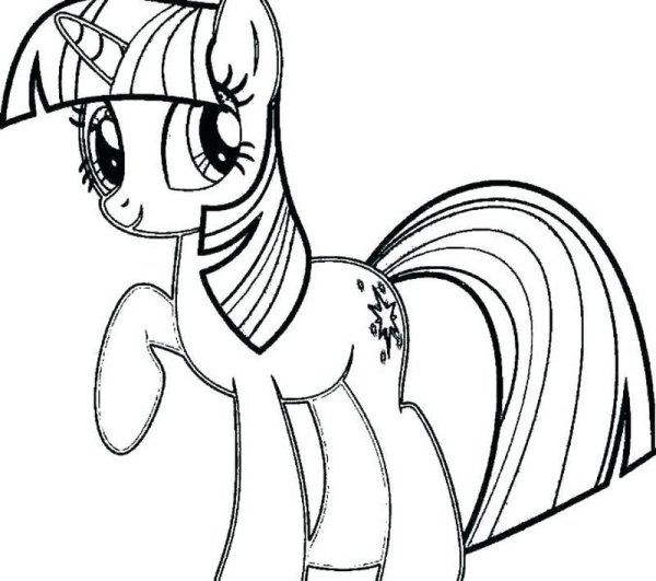 Пони Твайлайт раскраска