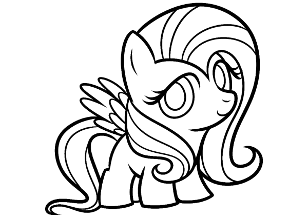 Раскраска my little Pony Флаттершай