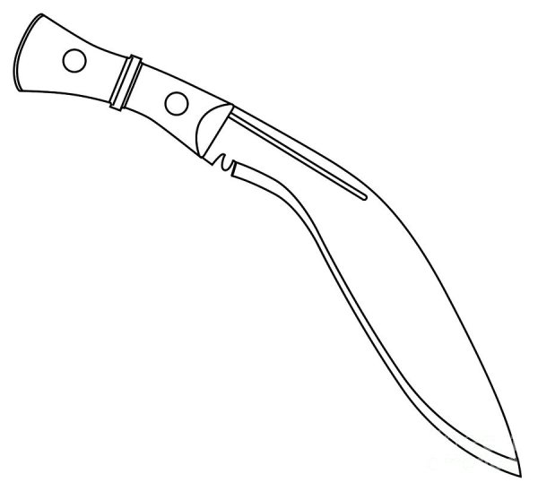 Нож кукри чертежи