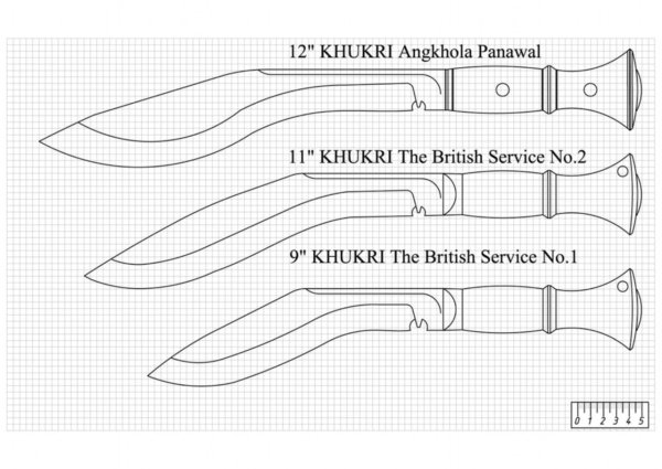 Кукри мачете чертеж