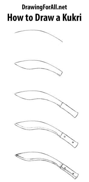 Нож кукри чертежи