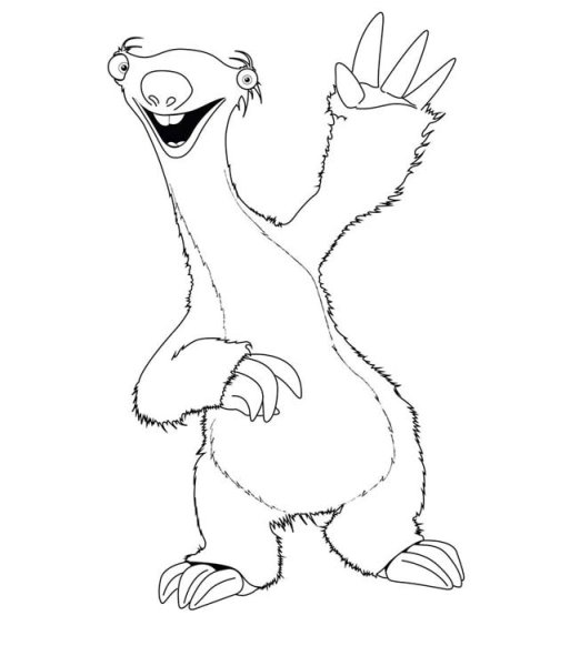 СИД из ледникового периода раскраска