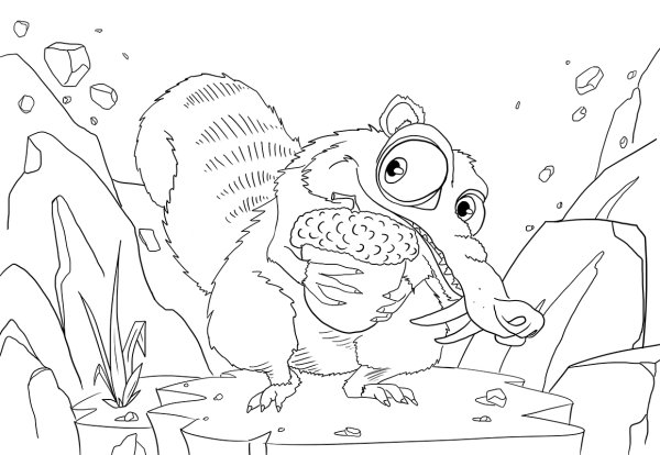 Раскраска Ледниковый период