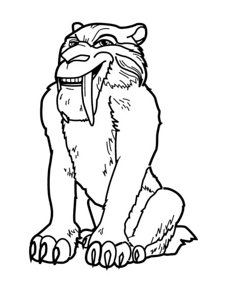 Ледниковый период раскраска Диего