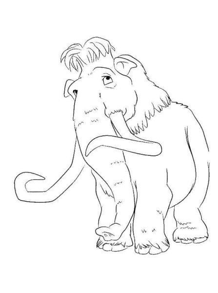 Мамонт Мэнни раскраска