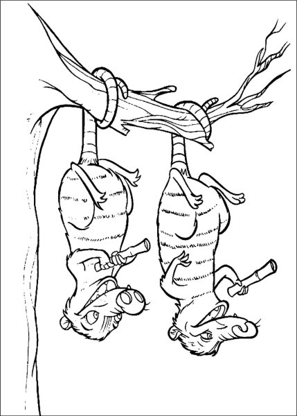 Раскраска Ледниковый период опоссумы