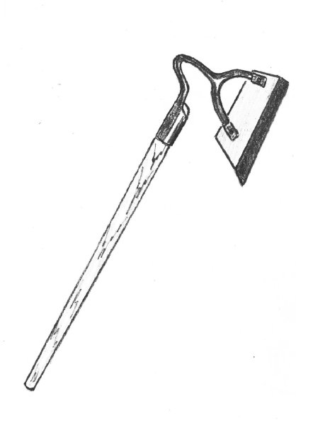 Мотыга без фона