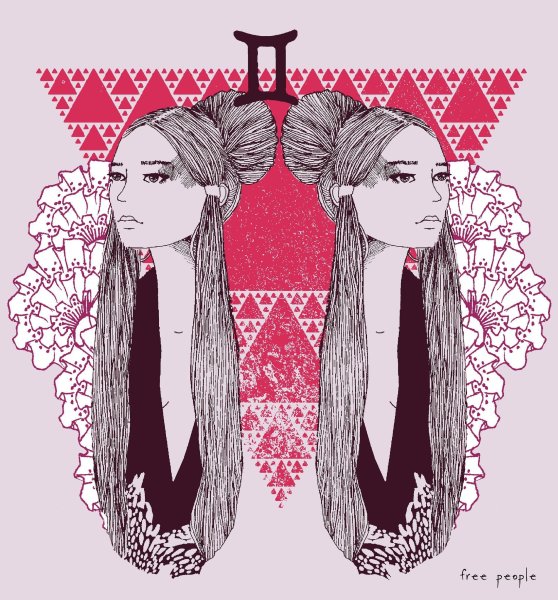 Близнецы знак зодиака арт