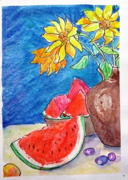 Рисование на тему Арбузное лето