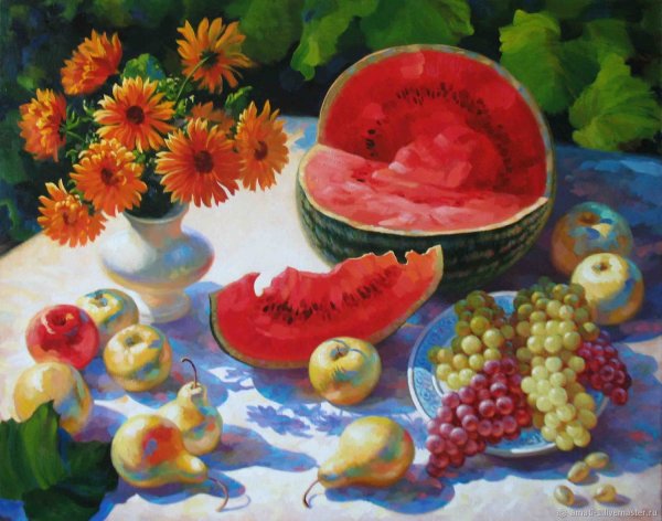 Пластилиновая живопись натюрморт