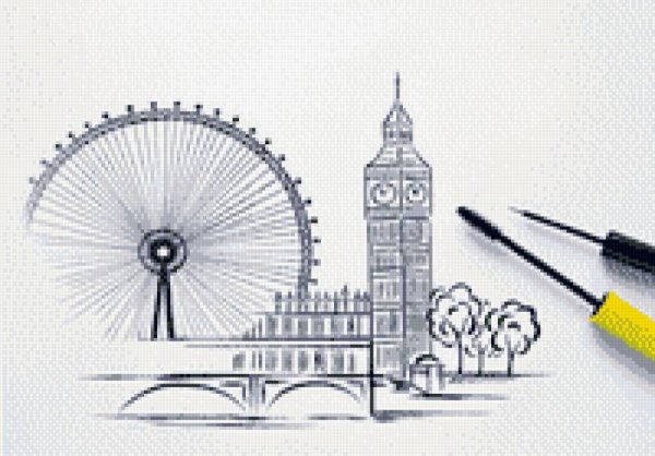 Лондон карандашом
