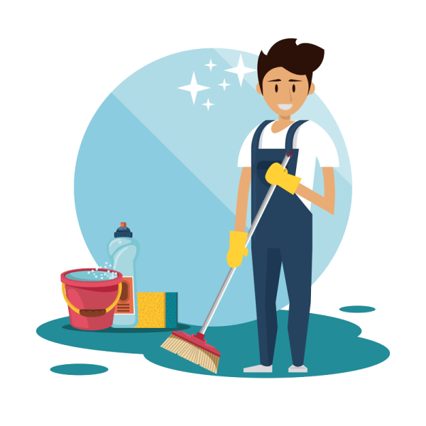 Уборка иллюстрация