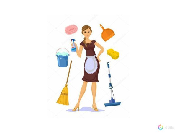 Уборка без фона