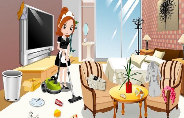 Уборка в доме мультяшные