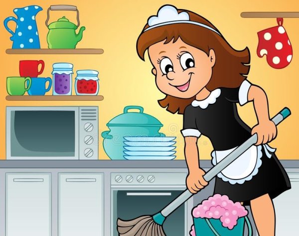 Уборка кухни для детей