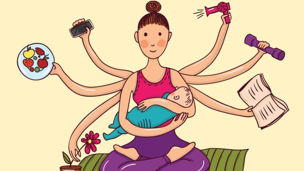 Многорукие домохозяйки с ребенком