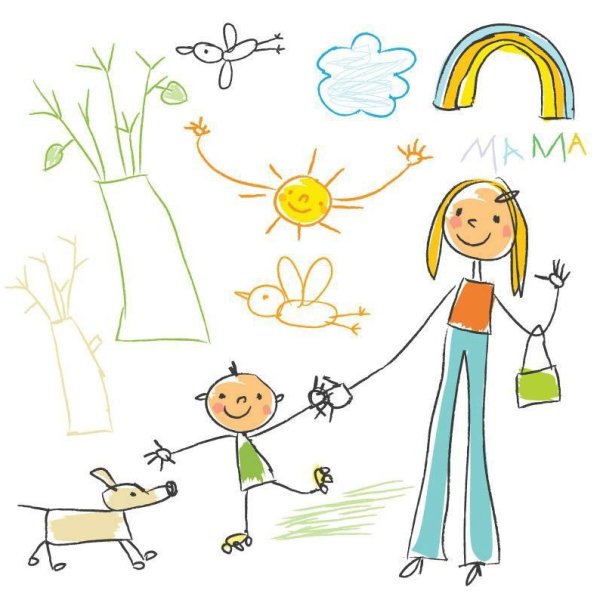 Рисунок вместе с мамой