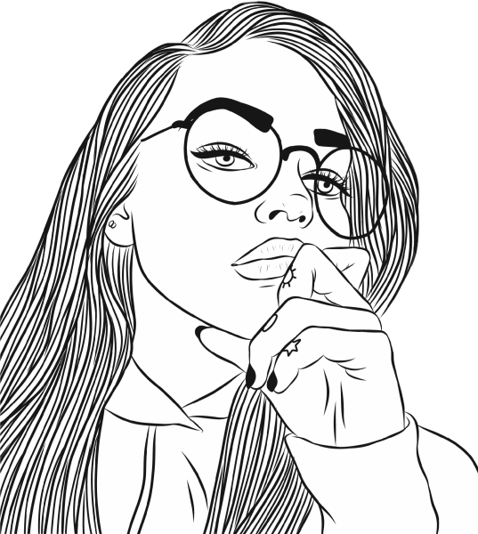 Раскраски для пиксарта девушка