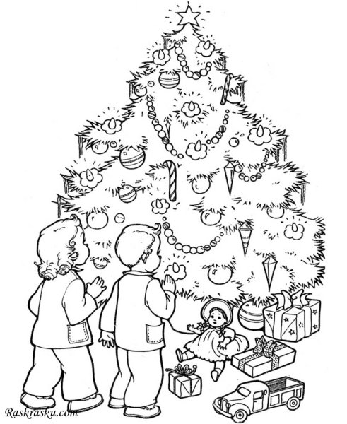 Иллюстрация к рассказу ёлка Зощенко