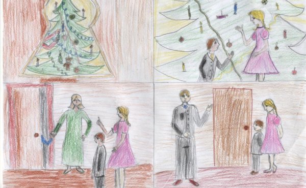 Иллюстрация к рассказу ёлка Зощенко