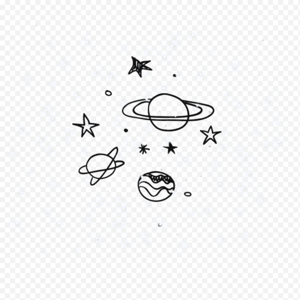 Рисунки для срисовки лёгкие маленькие космос