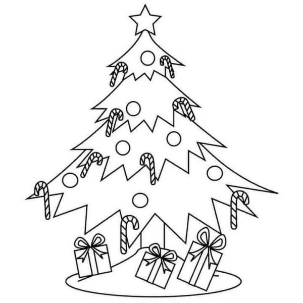 Раскраска к рассказу елка