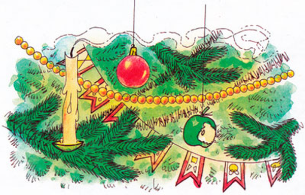 Михаил Зощенко ёлка иллюстрации