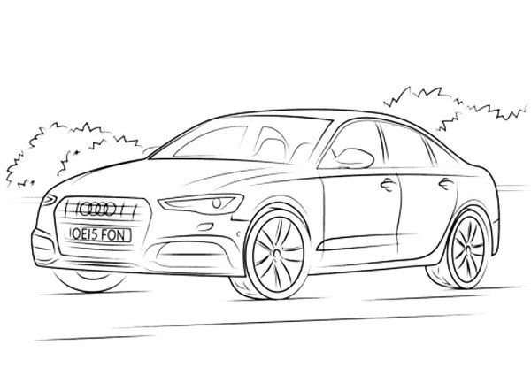 Раскраски машины Ауди а6