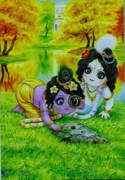 Раскраска Радха и Кришна