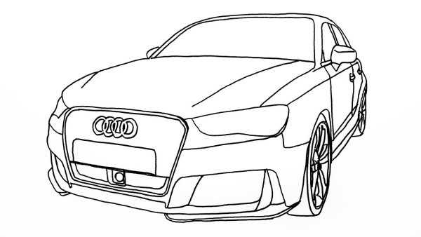 Ауди rs7 раскраска