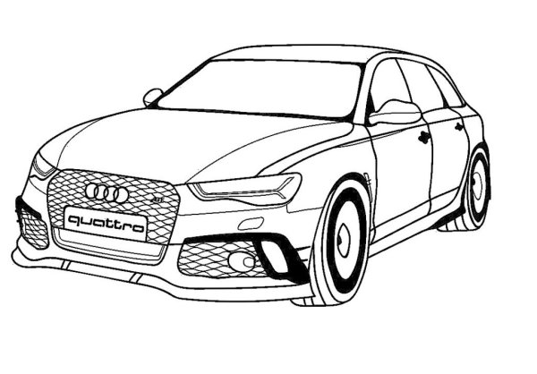Раскраска Ауди РС 6