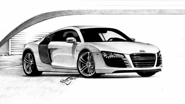 Ауди r8 рисунок