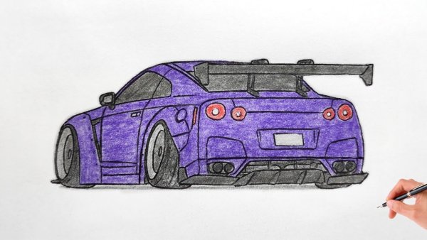 Nissan GTR r35 раскраска