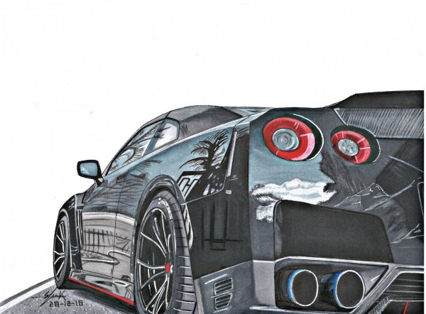 Nissan GTR r35 раскраска