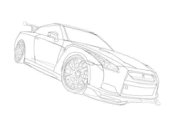 Nissan Skyline GTR 35 карандаш