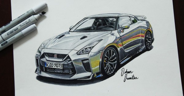 Nissan Skyline GTR 35 карандаш